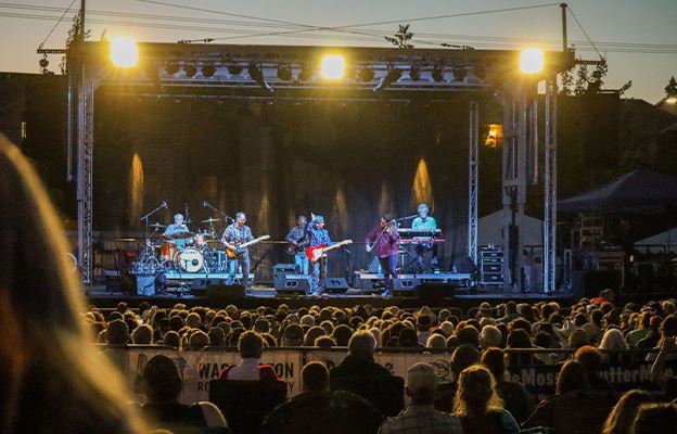 Band playing on stage